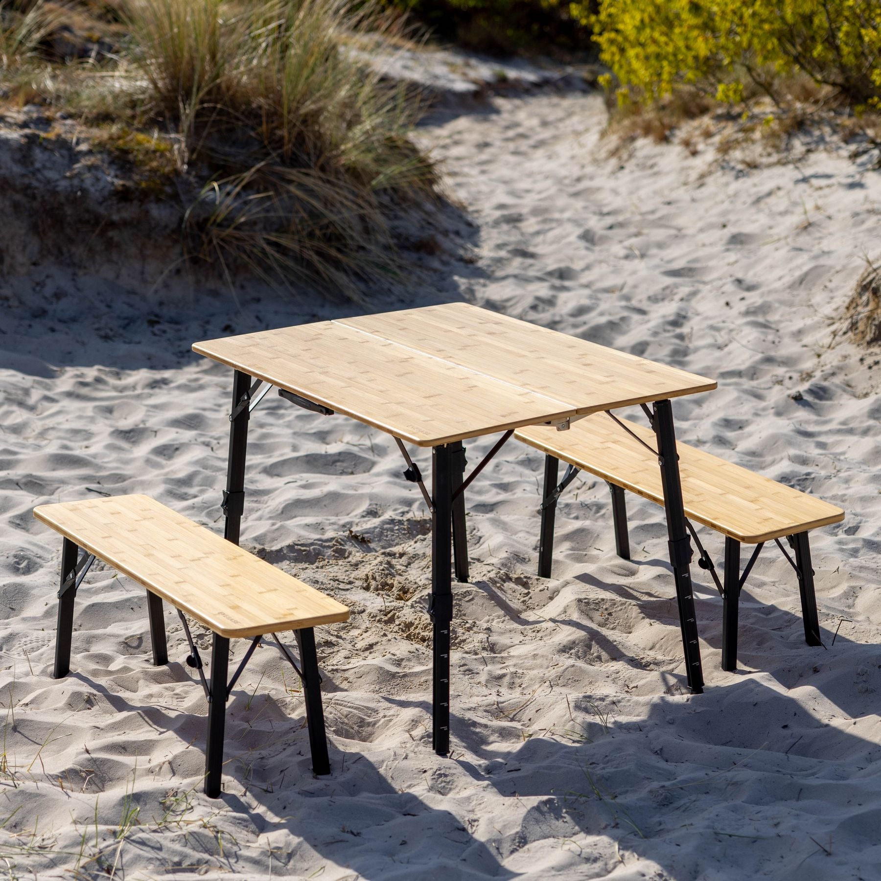 Flex Bamboo Camping Set (Table + Benches)