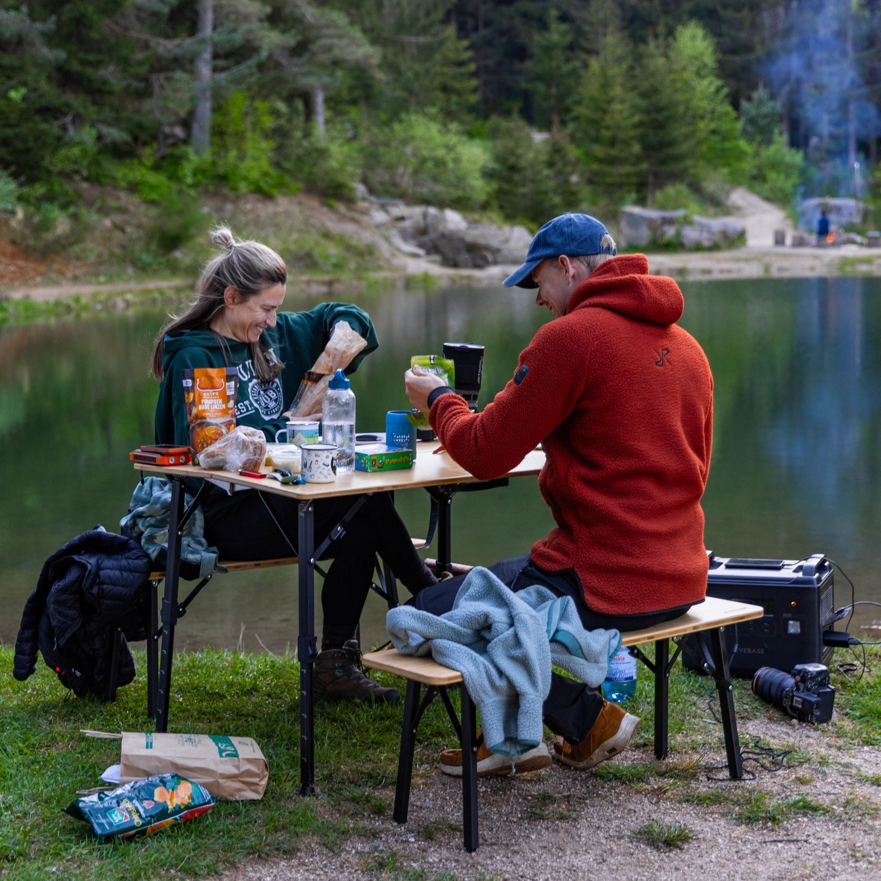 Flex Bamboo Camping Set (Table + Benches)