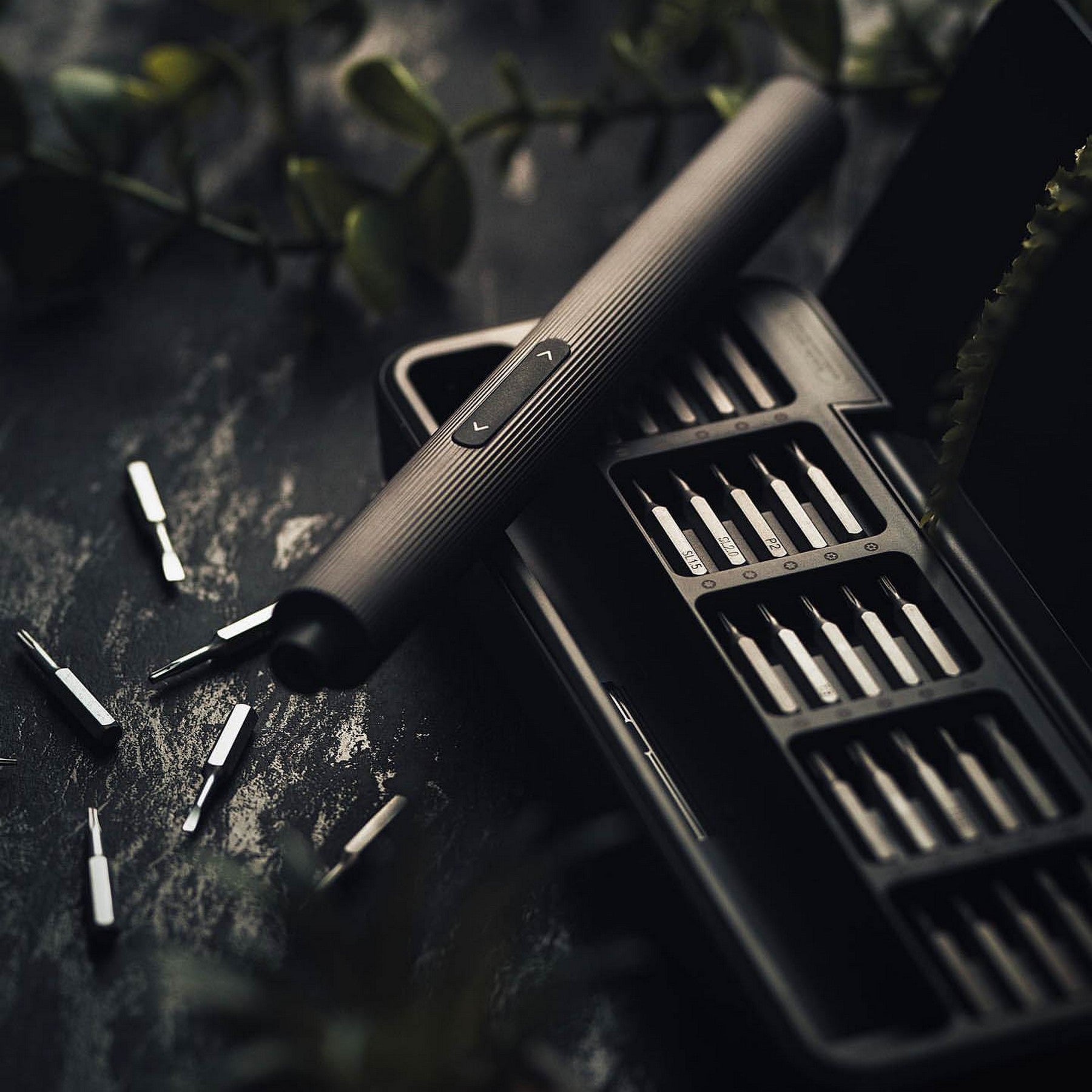 Elektrische Precisie Schroevendraaierset Grijs