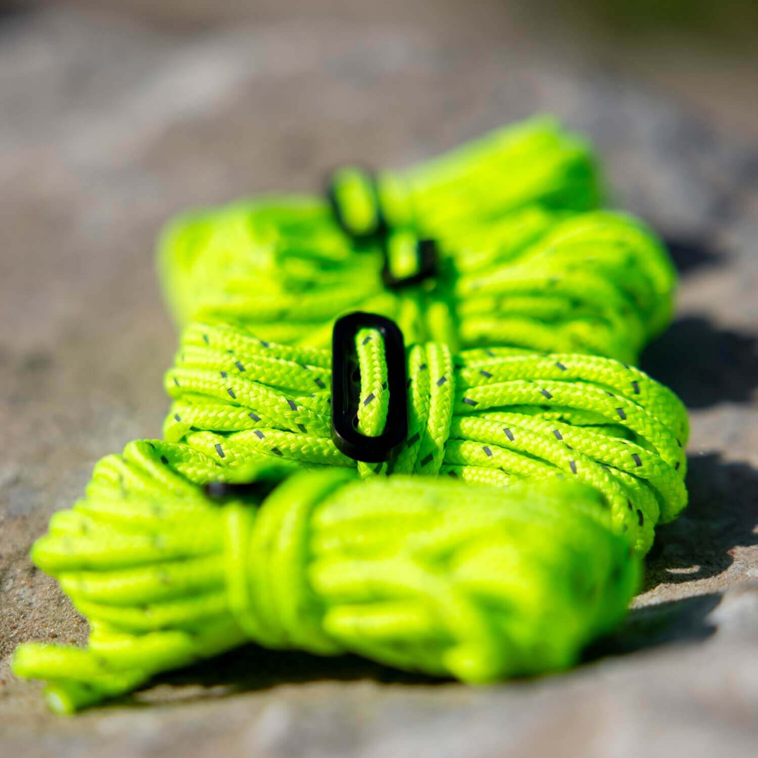 Hi Vis Guy Ropes with Tensioners 4-pack