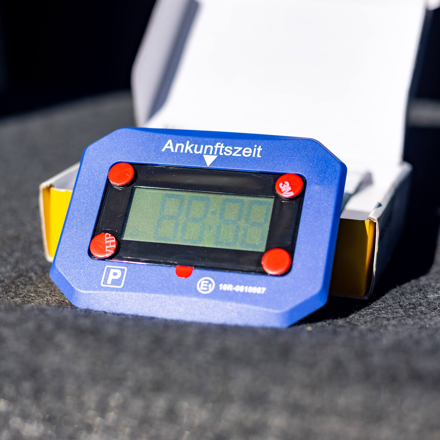 Elektronische Parkscheibe Blau (E-Mark)