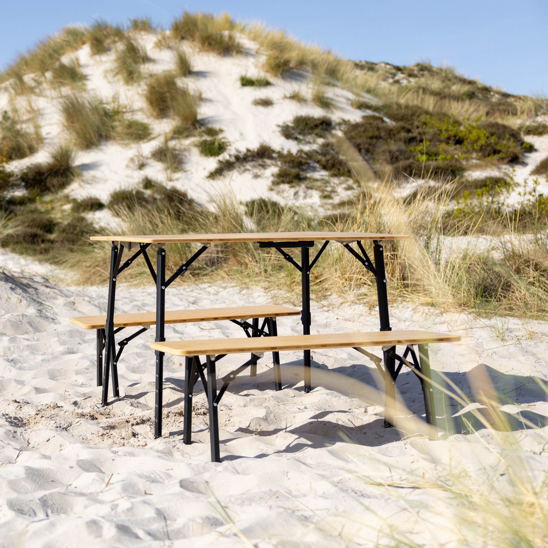 Flex Bamboo Camping Set (Table + Benches)