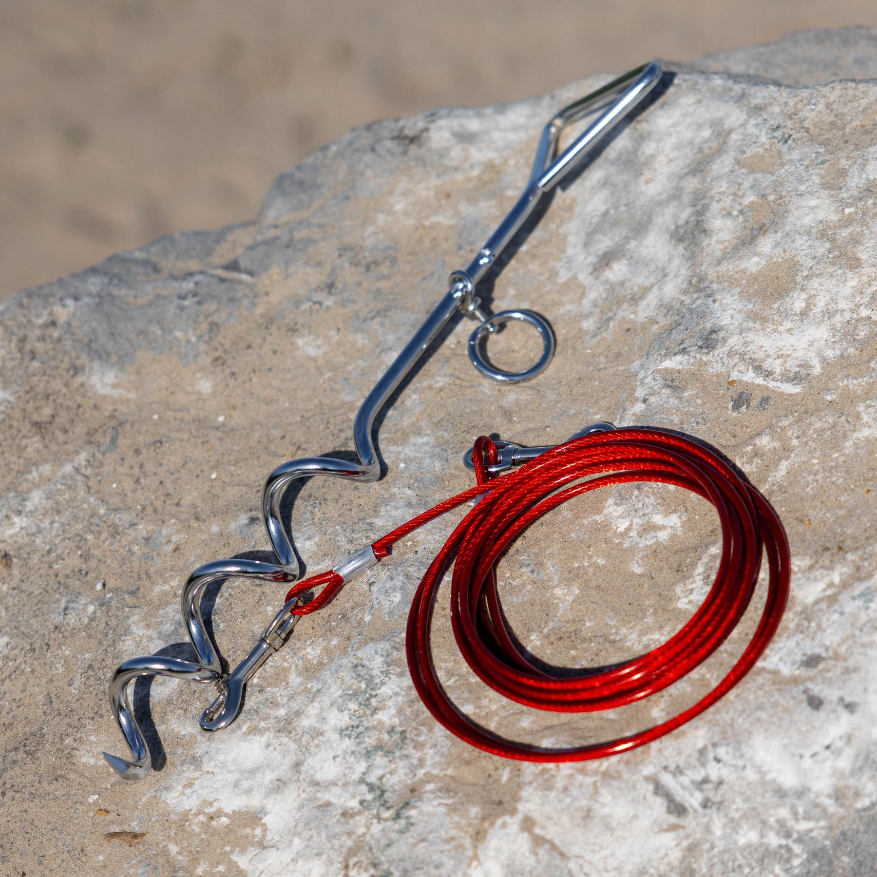 Dog Anchor + Dog Tether Cable 4 m