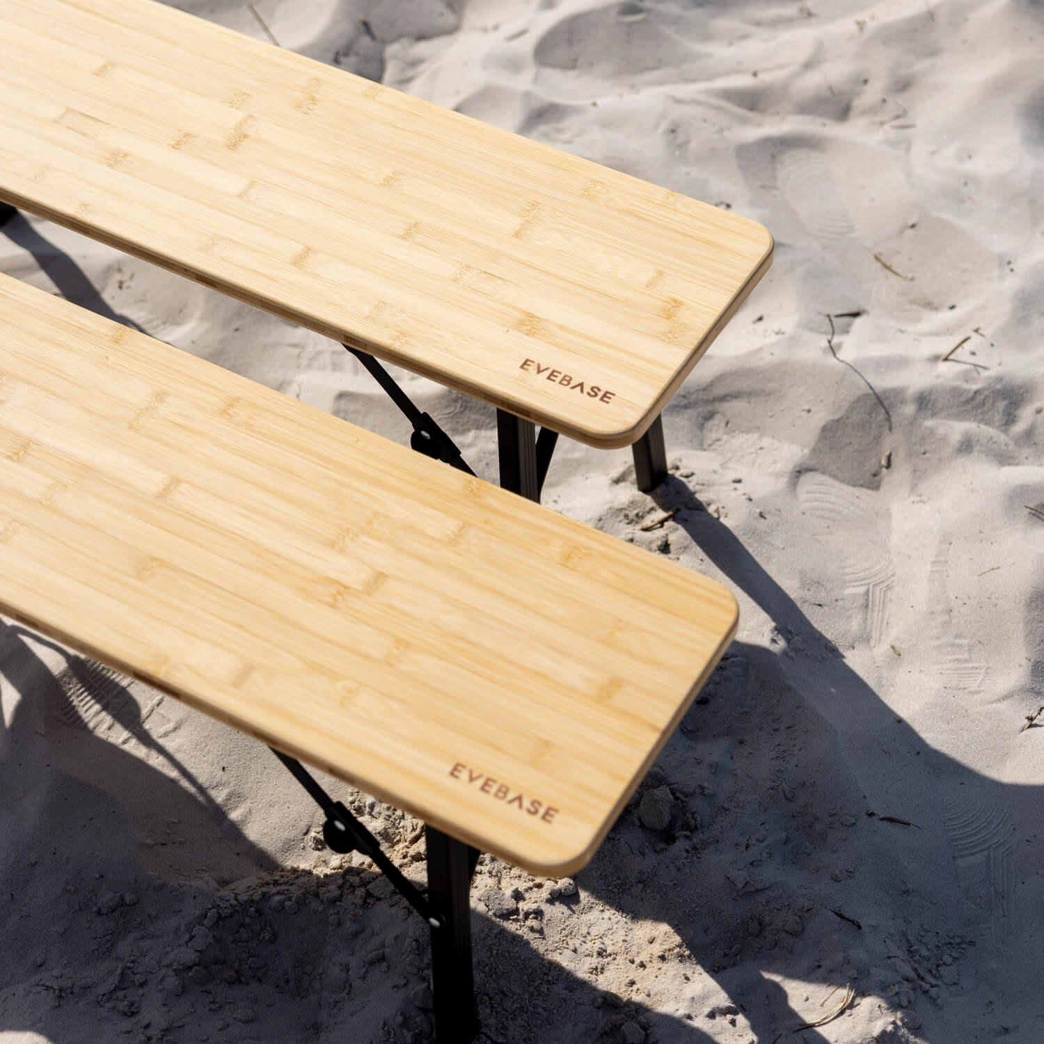 Camping Bench Bamboo 2 Pack