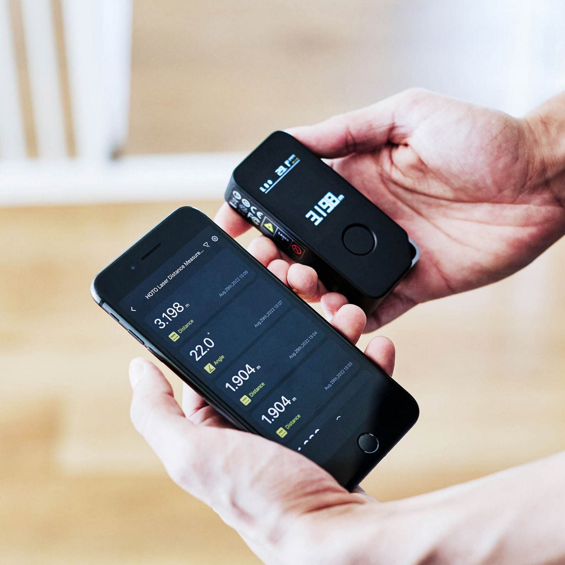 Hoto Smart Laser Measure Pro | Precise & Portable Distance Meter | 50m